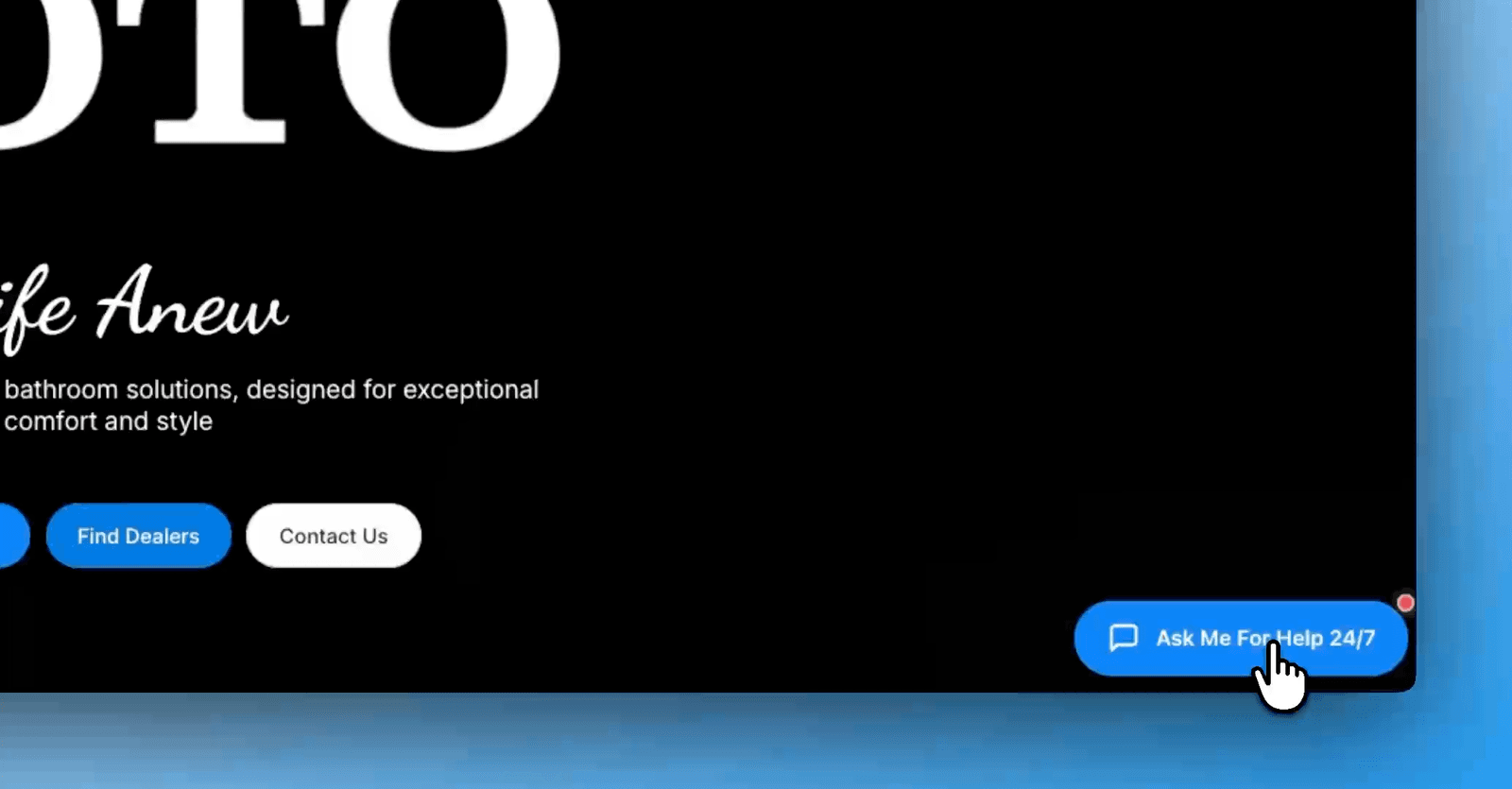 DocMind Instant Answers dashboard — AI customer support chatbot showing automated FAQ replies