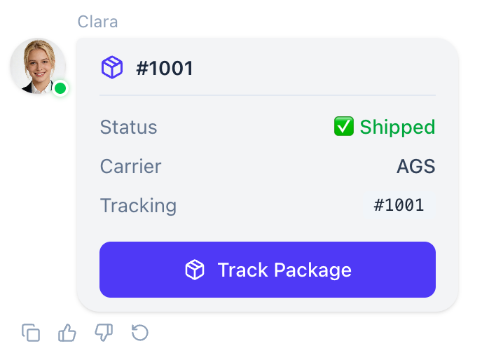 Order Tracking Result
